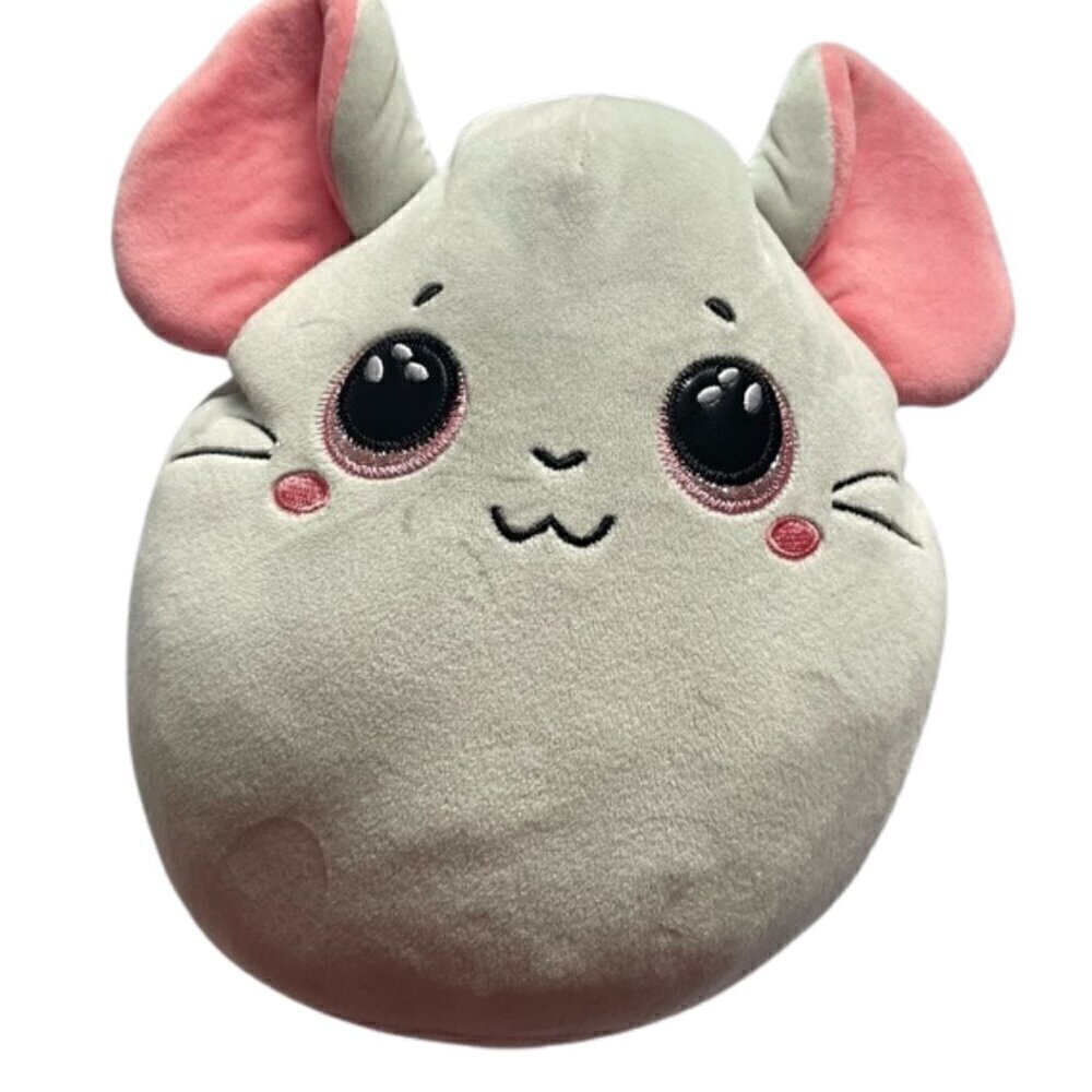 8" TY Squish-a-Boos Catnip the Gray Mouse Stuffed Animal Plush Toy